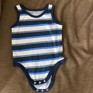 Infant boys striped tank onsie. Size 12 months. Brand: Garanimals